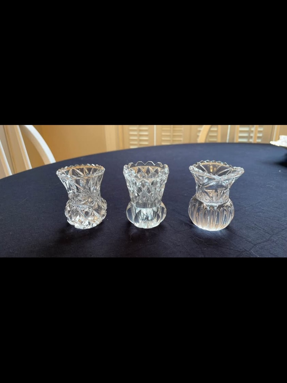 Vintage Princess House 24% Lead Crystal Toothpick Holders/Bud Vases